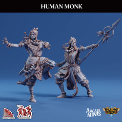 3D Printed Sordane Publishing Human Monk Female 28 32mm D&D (Online Only)