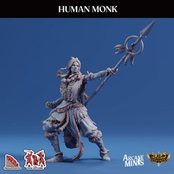 3D Printed Sordane Publishing Human Monk Female 28 32mm D&D (Online Only)