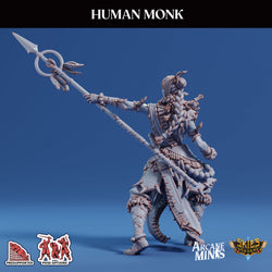 3D Printed Sordane Publishing Human Monk Female 28 32mm D&D (Online Only)