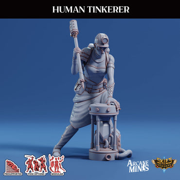 3D Printed Sordane Publishing Arcane Minis Human Tinkerer Scrapper Pirates Set 28 32mm D&D (Online Only)