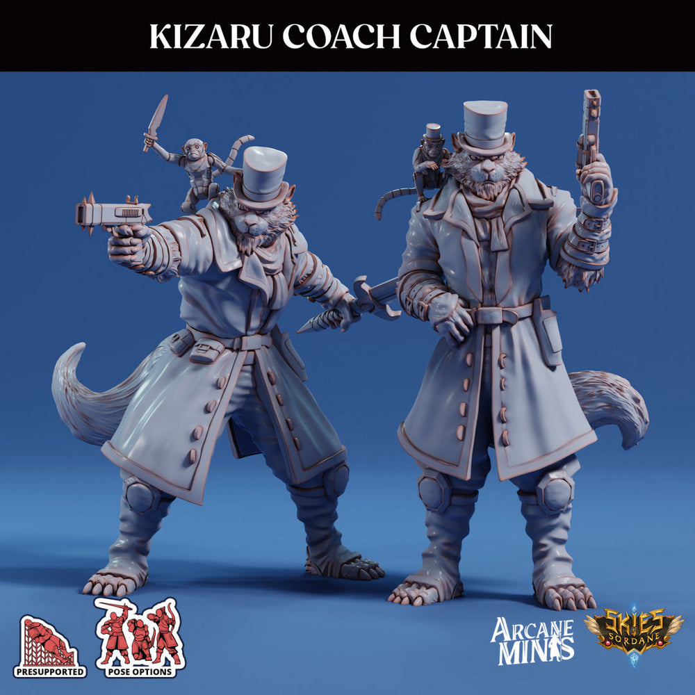 3D Printed Sordane Publishing Arcane Minis Kizaru Coach Captain Cult of Umiera 28 32mm D&D (Online Only)