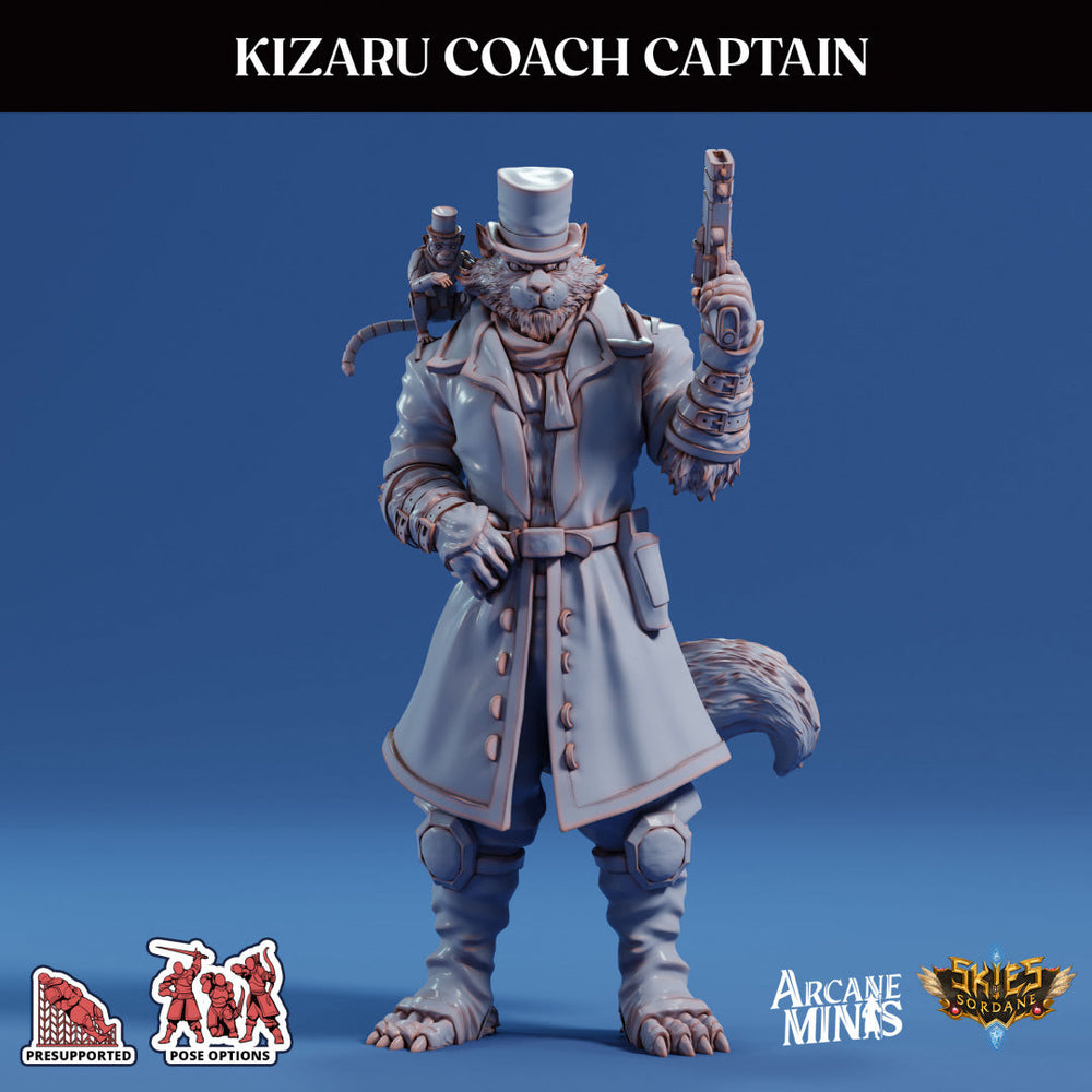 3D Printed Sordane Publishing Arcane Minis Kizaru Coach Captain Cult of Umiera 28 32mm D&D (Online Only)