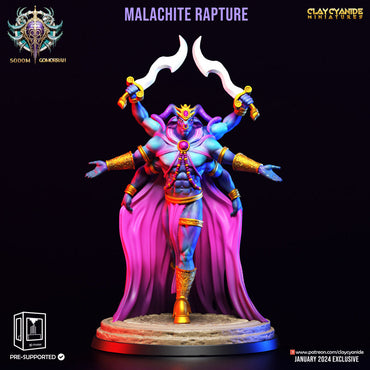 3D Printed Clay Cyanide Sodom Gomorrah - Malachite Rapture 28mm 32 mm D&D (Online Only)