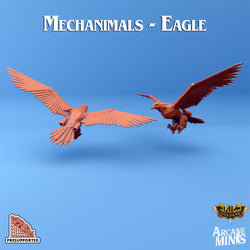 3D Printed Sordane Publishing Arcane Minis Mechanimal Eagle Mechanimals Set 28mm 32mm D&D (Online Only)