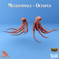 3D Printed Sordane Publishing Arcane Minis Mechanimal Octopus Mechanimals Set 28 32mm D&D (Online Only)
