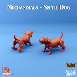 3D Printed Sordane Publishing Arcane Minis Mechanimal Small Dog Mechanimals Set 28 32mm D&D (Online Only)
