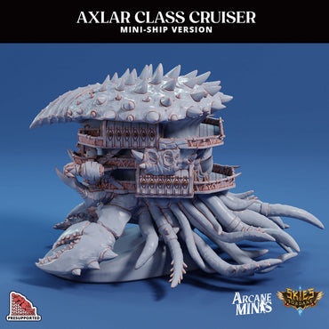 3D Printed Sordane Publishing Arcane Minis Mini Ship - Axlar Class Cruiser 28 32mm D&D (Online Only)