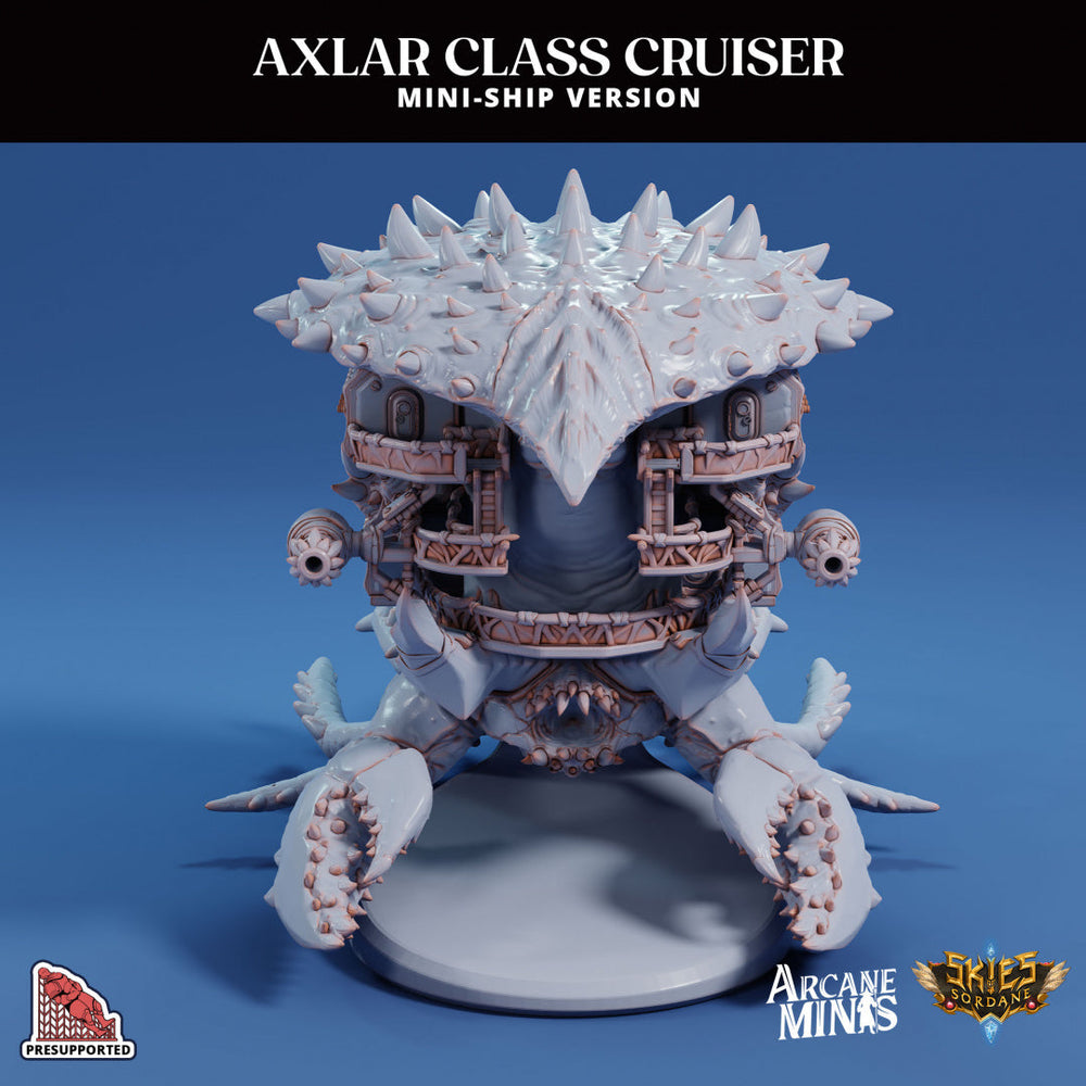 3D Printed Sordane Publishing Arcane Minis Mini Ship - Axlar Class Cruiser 28 32mm D&D (Online Only)