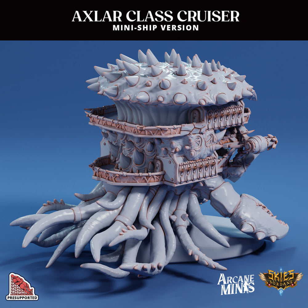 3D Printed Sordane Publishing Arcane Minis  Mini Ship - Aldarra Axlar Cruiser 28 32mm D&D (Online Only)
