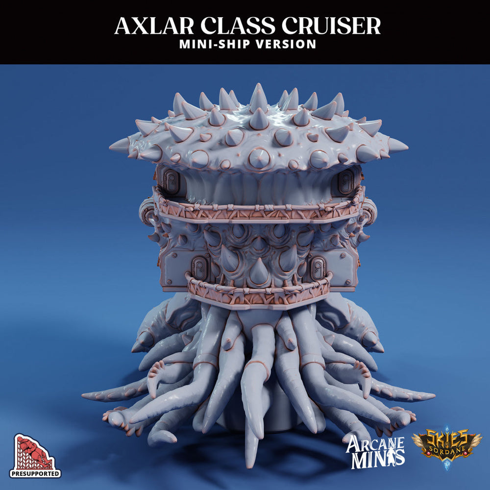 3D Printed Sordane Publishing Arcane Minis Mini Ship - Axlar Class Cruiser 28 32mm D&D (Online Only)
