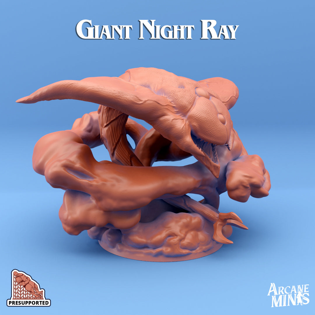 3D Printed Sordane Publishing Giant Night Rays 28 32mm D&D (Online Only)