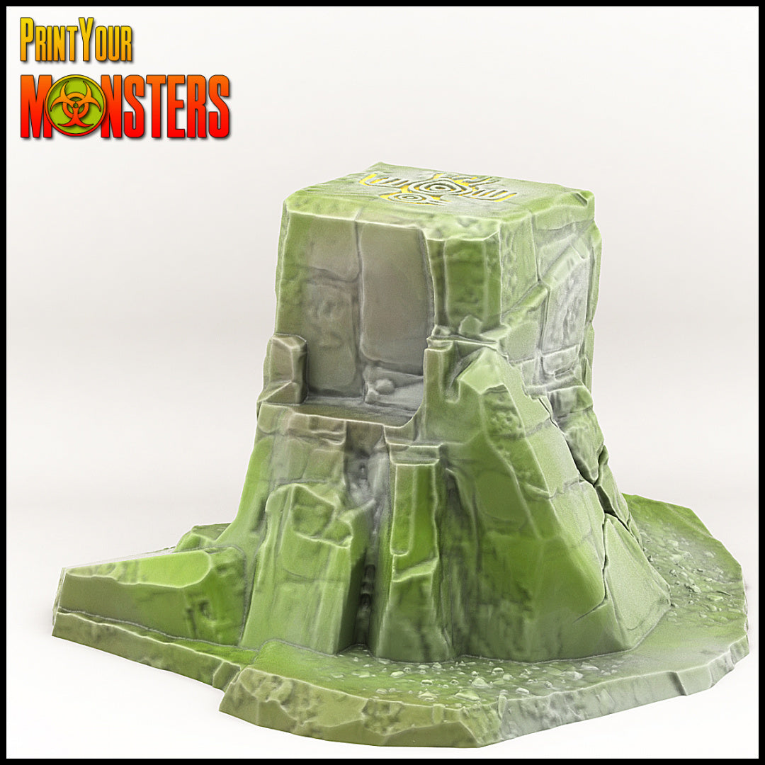 3D Printed Print Your Monster - Aztec Rock 28mm 32mm D&D (Online Only)