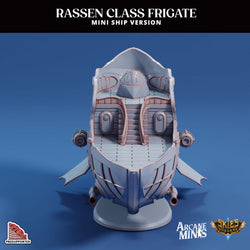 3D Printed Sordane Publishing Arcane Minis Mini Ship - Rassen Assault Frigate 28 32mm D&D (Online Only)