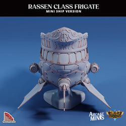 3D Printed Sordane Publishing Arcane Minis Mini Ship - Rassen Assault Frigate 28 32mm D&D (Online Only)