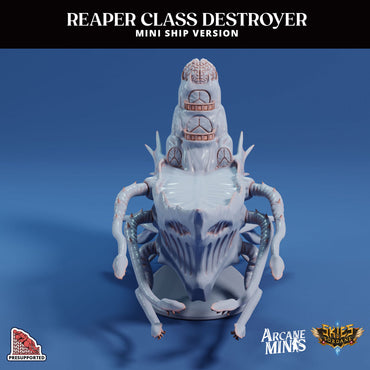 3D Printed Sordane Publishing Arcane Minis Mini Ship - Hivemind Reaper 28 32mm D&D (Online Only)