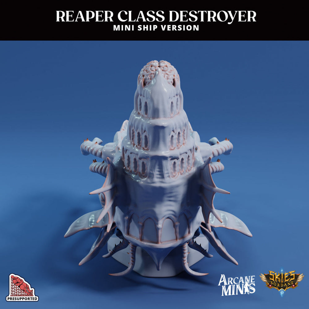 3D Printed Sordane Publishing Arcane Minis Mini Ship - Hivemind Reaper 28 32mm D&D (Online Only)