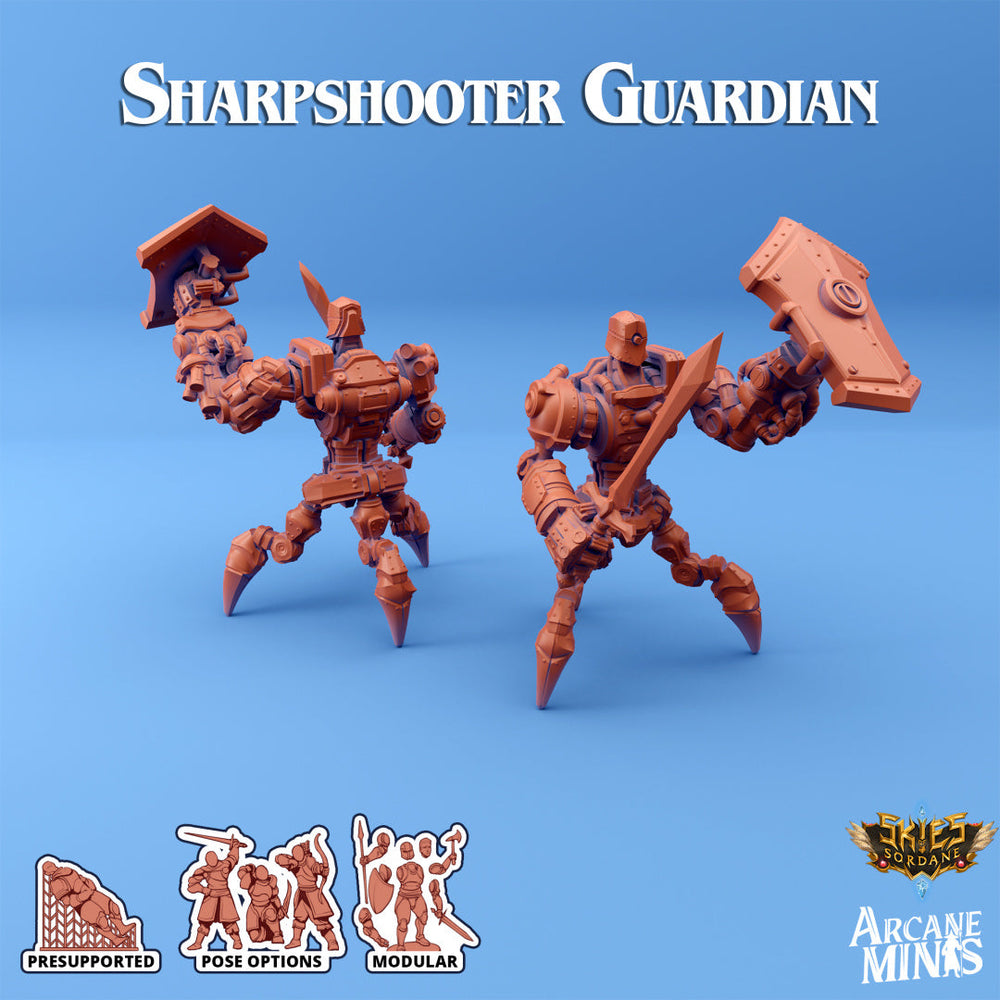 3D Printed Sordane Publishing Arcane Minis Shard Guardians Sharpshooter Set Shard Guardian Set 28 32mm D&D (Online Only)