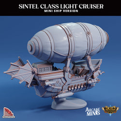 3D Printed Sordane Publishing Arcane Minis Mini Ships Mini Ship - Sintel Light Cruiser 28 32mm D&D (Online Only)
