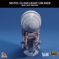 3D Printed Sordane Publishing Arcane Minis Mini Ships Mini Ship - Sintel Light Cruiser 28 32mm D&D (Online Only)
