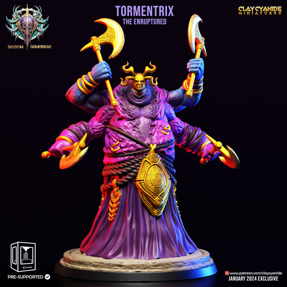 3D Printed Clay Cyanide Sodom Gomorrah - Tormentrix the Enraptured 28mm 32 mm D&D (Online Only)
