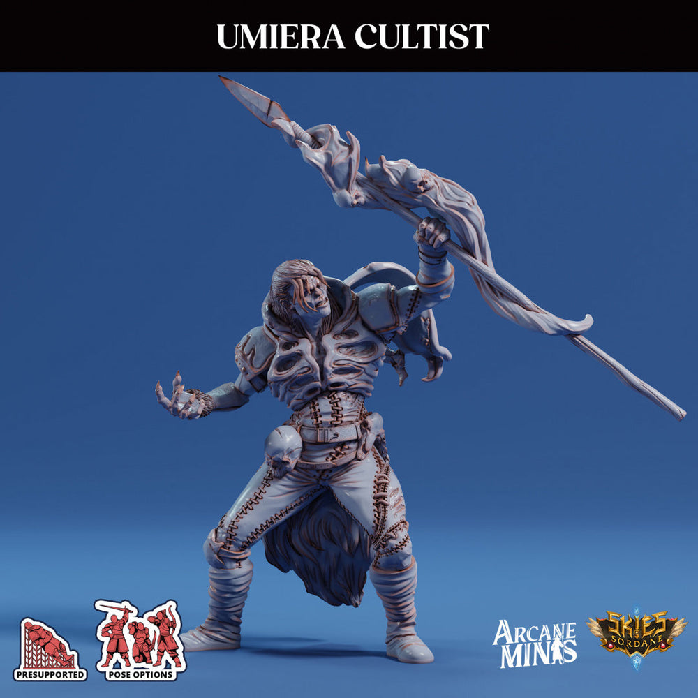 3D Printed Sordane Publishing Arcane Minis Umiera Cultist 1 Cult of Umiera 28 32mm D&D (Online Only)