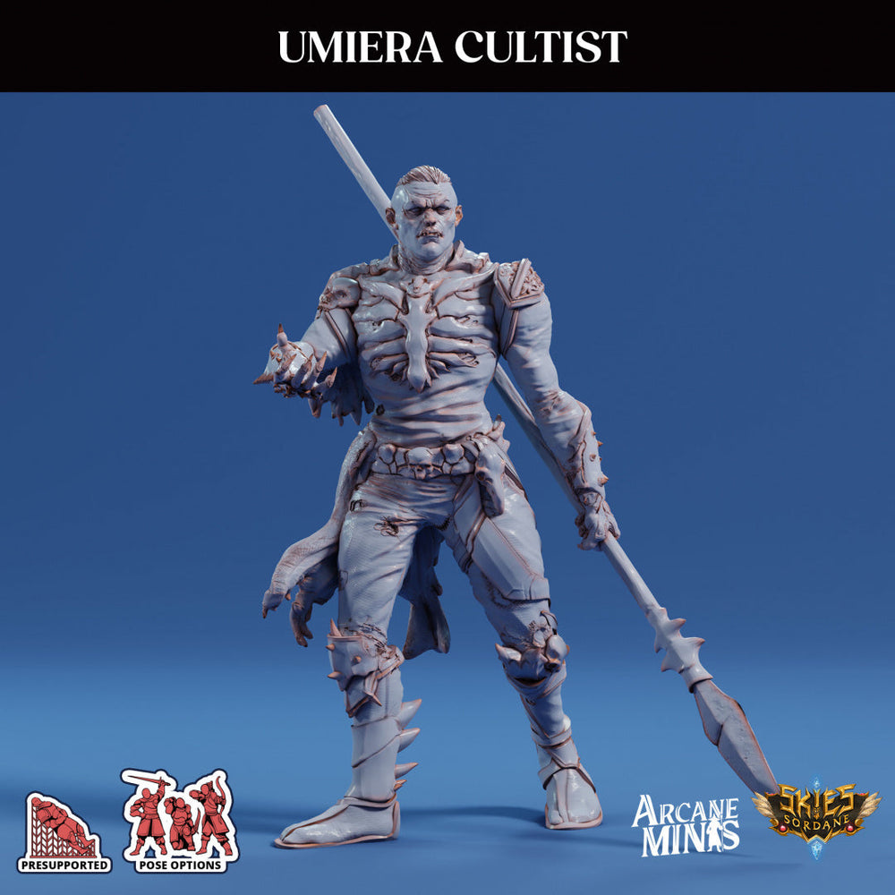 3D Printed Sordane Publishing Arcane Minis Umiera Cultist 2 Cult of Umiera 28 32mm D&D (Online Only)