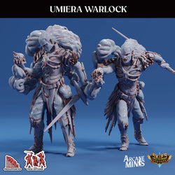 3D Printed Sordane Publishing Arcane Minis Umiera Male Warlock Cult of Umiera28 32mm D&D (Online Only)