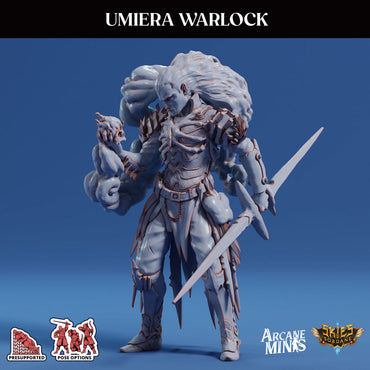 3D Printed Sordane Publishing Arcane Minis Umiera Male Warlock Cult of Umiera28 32mm D&D (Online Only)