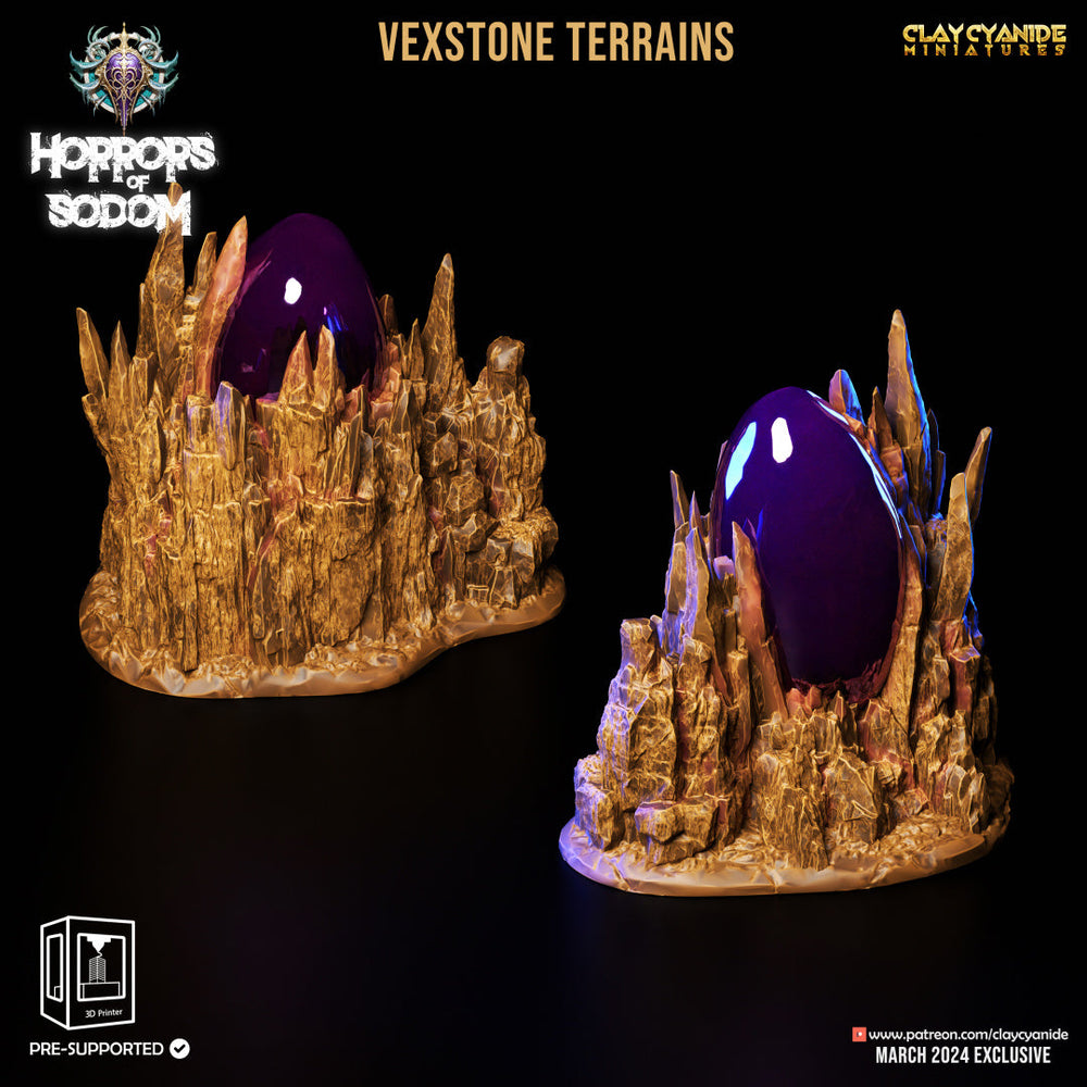 3D Printed Clay Cyanide Horrors of Sodom Vexstone Terrains 28 32 mm D&D (Online Only)