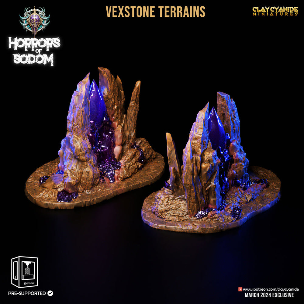 3D Printed Clay Cyanide Horrors of Sodom Vexstone Terrains 28 32 mm D&D (Online Only)
