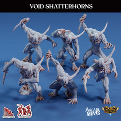 3D Printed Sordane Publishing Echoes of Madness - A Sordane Stories Cuthari Tentacles Void Shatterhorns Pack 28 32mm D&D (Online Only)