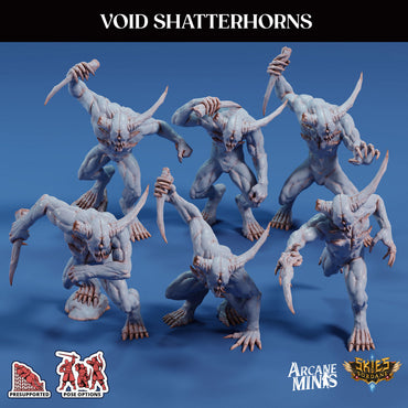 3D Printed Sordane Publishing Echoes of Madness - A Sordane Stories Cuthari Tentacles Void Shatterhorns Pack 28 32mm D&D (Online Only)