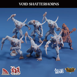 3D Printed Sordane Publishing Echoes of Madness - A Sordane Stories Cuthari Tentacles Void Shatterhorns Pack 28 32mm D&D (Online Only)