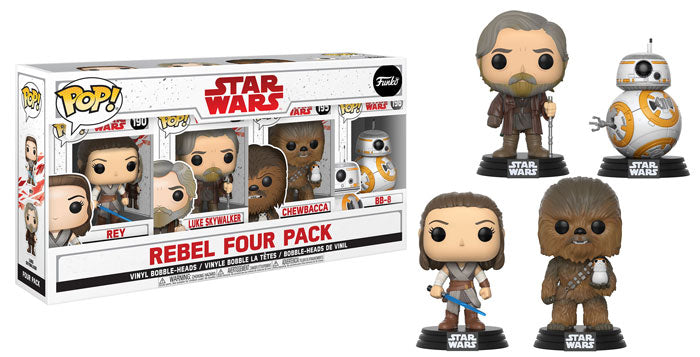 Rey (Glow in the Dark), Luke Skywalker, Chewbacca, BB-8 4-Pack - Costco Exclusive (Online Order Only)