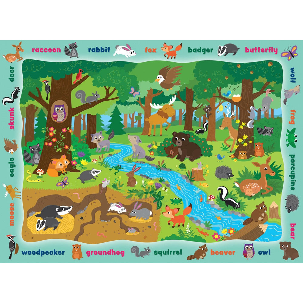 Hide & Seek - Animals in the Forest 48 Piece Jigsaw Puzzle (ONLINE ORDER ONLY)