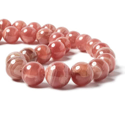 Rhodochrosite Beads Plain Rounds (ONLINE ORDER ONLY)