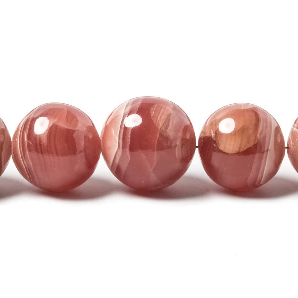 Rhodochrosite Beads Plain Rounds (ONLINE ORDER ONLY)