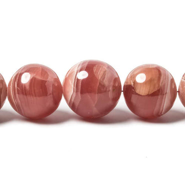 Rhodochrosite Beads Plain Rounds (ONLINE ORDER ONLY)