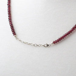 Rhodolite Garnet Plain Rondelle Necklace AAA (ONLINE ORDER ONLY)