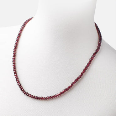 Rhodolite Garnet Plain Rondelle Necklace AAA (ONLINE ORDER ONLY)