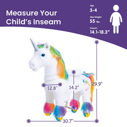 Model X® Unicorn Ride-On Toy Age 3–4 – Rainbow
