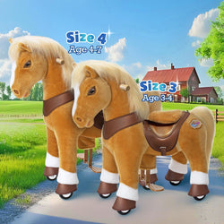 Model Y® Horse Ride-On Toy Age 3–4 – Light Brown