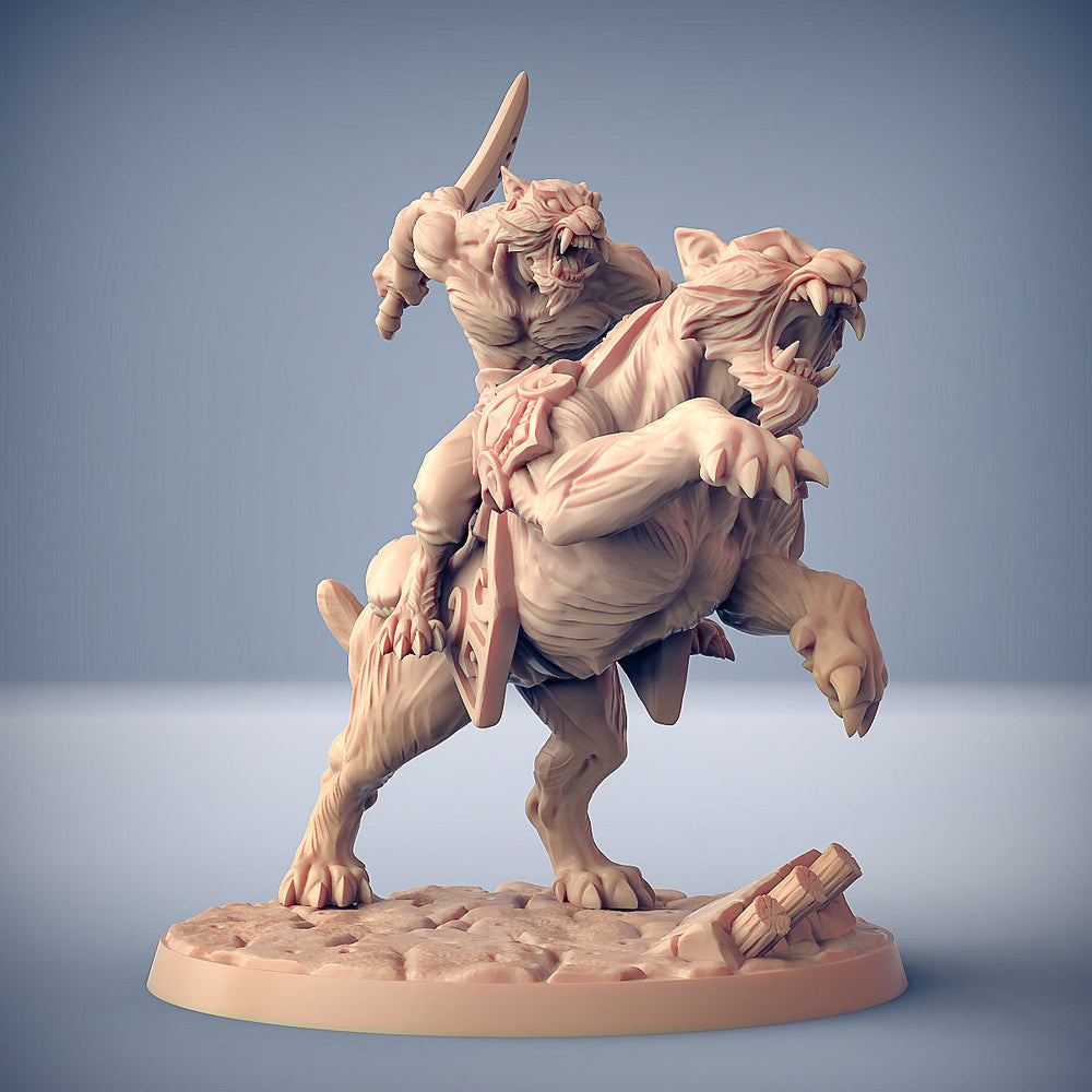 3D Printed Artisan Guild Modular Rakshatiger Riders Rakshakin Headhunters 28mm 32mm (Online Only)
