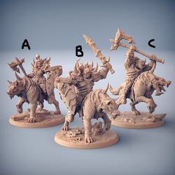 3D Printed Artisan Guild Frostmetal Worg Riders Frostmetal Clan 28mm 32mm (Online Only)