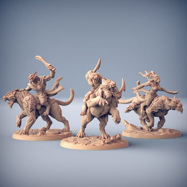 3D Printed Artisan Guild Modular Rakshatiger Riders Rakshakin Headhunters 28mm 32mm (Online Only)