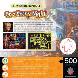 Glow in the Dark - On a Scary Night in October 500 Piece Jigsaw Puzzle (ONLINE ORDER ONLY)