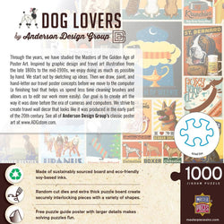 Vintage Posters - Dog Lovers 1000 Piece Jigsaw Puzzle (ONLINE ORDER ONLY)