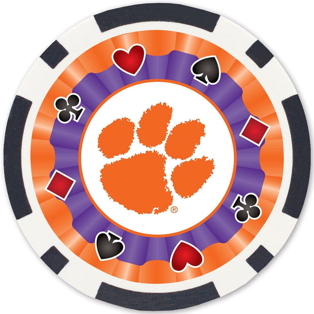 Clemson Tigers 100 Piece Poker Chips (ONLINE ORDER ONLY)