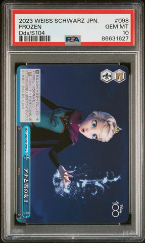 2023 WEISS SCHWARZ JAPANESE DISNEY 100 FROZEN Dds/S104 98 PSA 10 (Online Order Only)