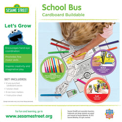 Sesame Street - School Bus Cardboard Buildable Craft Kit (ONLINE ORDER ONLY)